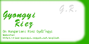 gyongyi riez business card